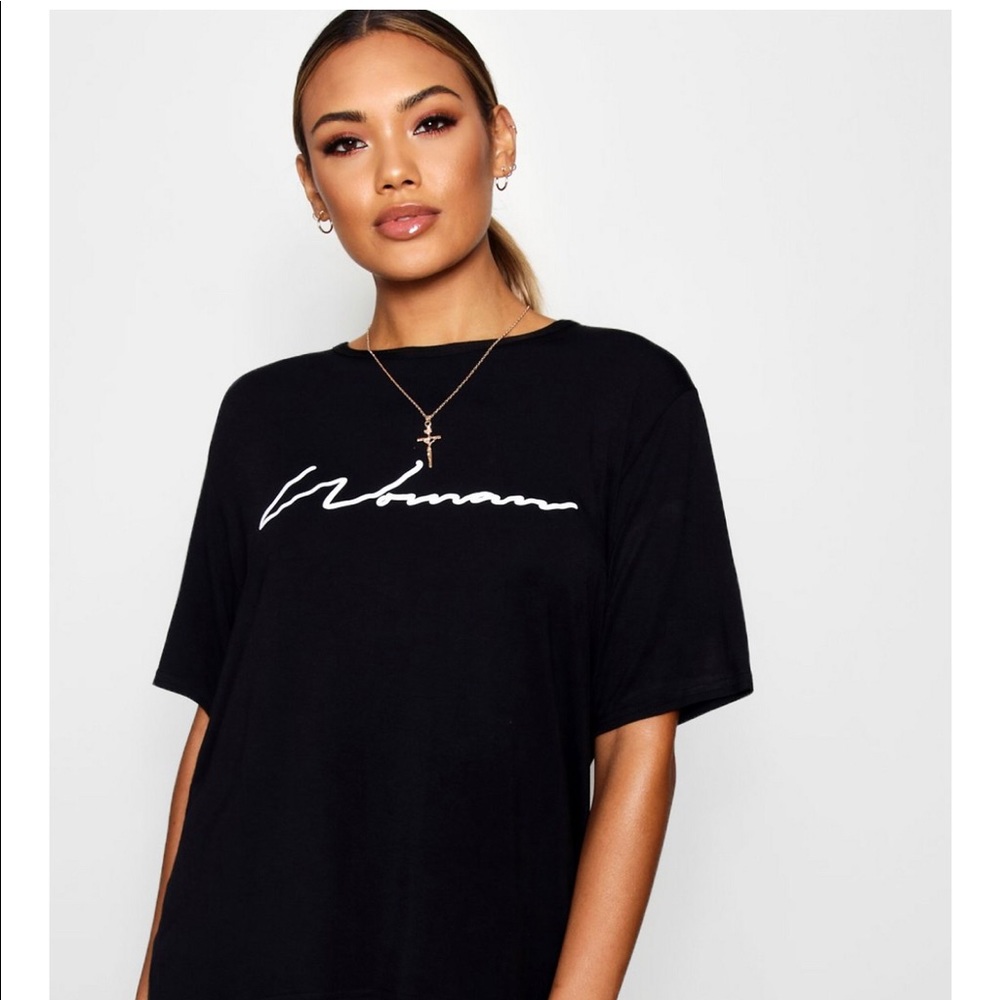 Oversized Slogan T Shirt